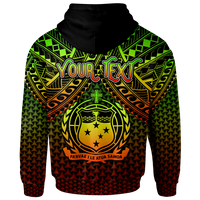 Polynesian Samoa Custom Zip up Hoodie Reggae Vintage Polynesian Patterns - Polynesian Pride