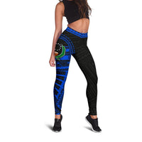 Pohnpei Rising Leggings (Blue) A6 - Polynesian Pride