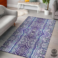Polynesian Purple Area Rug Black - Polynesian Pride