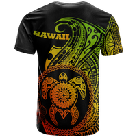 Hawaii Polynesian T Shirt Vintage Polynesian Turtle (Reggae) - Polynesian Pride