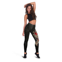 American Samoa Custom Personalised Women's Leggings - Polynesian Tribal Vintage Style - Polynesian Pride