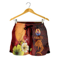 Tahiti Women's Shorts - Tribal Tuna Fish - Polynesian Pride