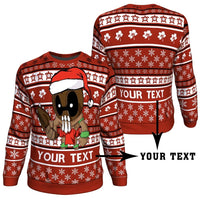 Hawaii Warriors Mele Kalikimaka Sweatshirt - Ugly Persionalised Hawaii Christmas Unisex Red - Polynesian Pride