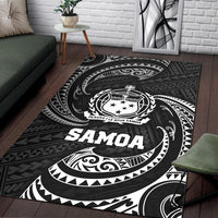 Samoa Polynesian Area Rug - White Tribal Wave - Polynesian Pride