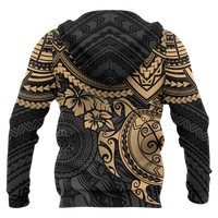 Hoodie Polynesian Golden Turtle - Polynesian Pride