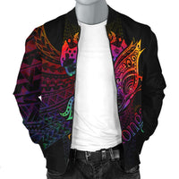 Tonga Men's Bomber Jacket - Butterfly Polynesian Style - Polynesian Pride