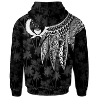 Pohnpei Hoodie Polynesian Wings (White) - Polynesian Pride
