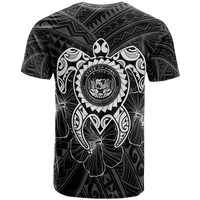 Hawaii Polynesian Custom T Shirt Vintage Polynesian Turtle (White) - Polynesian Pride