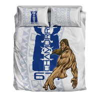 Guam Bedding Set - Chamorro With Puntan Blue Color - Polynesian Pride