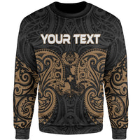 Tonga Polynesian Custom Personalised Sweater - Spirit Style Gold Unisex Gold - Polynesian Pride