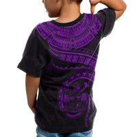 Fiji Polynesian T Shirt Fijian Waves (Purple) - Polynesian Pride