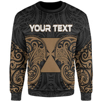 Wallis and Futuna Polynesian Custom Personalised Sweater - Spirit Style Gold Unisex Gold - Polynesian Pride