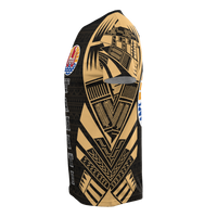 Tahiti T Shirt Tahiti FLag Polynesian Tattoo Gold Style - Polynesian Pride