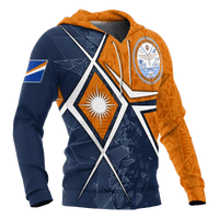 Marshall Islands Hoodie Marshall Islands Flag with Polynesian Patterns - Polynesian Pride