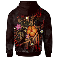 Fiji Polynesian Custom Zip up Hoodie Legend of Fiji (Red) - Polynesian Pride