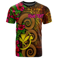 Hawaii Polynesian Custom T Shirt Hibiscus Vintage Unisex Orange - Polynesian Pride