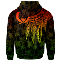 Pohnpei Custom Hoodie Polynesian Wings (Reggae) - Polynesian Pride