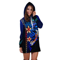 Guam Custom Personalised Hoodie Dress - Vintage Tribal Mountain - Polynesian Pride