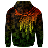 Tuvalu Custom Hoodie Polynesian Wings (Reggae) - Polynesian Pride