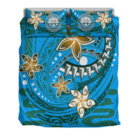 Federated States Of Micronesia Bedding Set - Spring Style Blue Color - Polynesian Pride