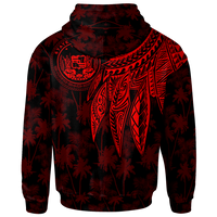 Polynesian Hawaii Hoodie Polynesian Wings (Red) - Polynesian Pride
