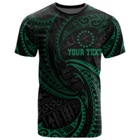 Cook Islands Polynesian Custom T Shirt Green Tribal Wave Unisex Green - Polynesian Pride