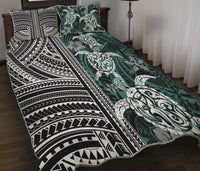 Polynesian Quilt Bed Set - Turtle With Ethnic Motives And Floral Elements - LT20 - Polynesian Pride