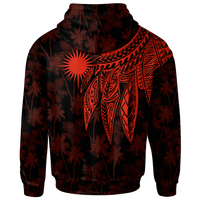 Marshall Islands Hoodie Polynesian Wings (Red) - Polynesian Pride