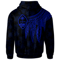 Guam Hoodie Polynesian Wings (Blue) - Polynesian Pride