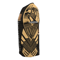 Tokelau T Shirt Tokelauan Coat of Arms Polynesian Tattoo Gold Style - Polynesian Pride