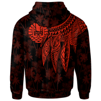 Tahiti Hoodie Polynesian Wings (Red) - Polynesian Pride