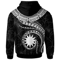 Nauru Polynesian Custom Hoodie Nauru Waves (White) - Polynesian Pride