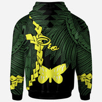 Papua New Guinea Oro Province Polynesian Zip Hoodie Tribal Wave Tattoo - Polynesian Pride