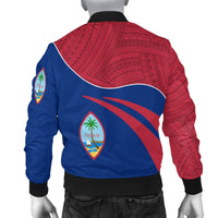 Guam Men's Bomber Jacket - Curve Style - Polynesian Pride