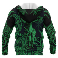 Polynesian Hawaii Hoodie Hula Girl Green - Polynesian Pride