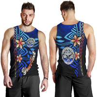 Marshall Islands Custom Personalised Men's Tank Top - Vintage Tribal Mountain Crest - Polynesian Pride