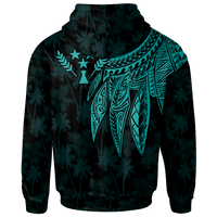 Kosrae Custom Hoodie Polynesian Wings (Turquoise) - Polynesian Pride