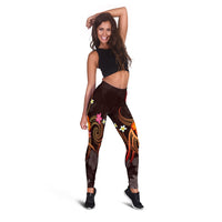 Tonga Polynesian Leggings - Legend of Tonga (Red) - Polynesian Pride