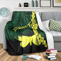 Papua New Guinea Oro Province Polynesian Custom Personalised Blanket - Tribal Wave Tattoo - Polynesian Pride