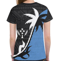 Kosrae T Shirt Kosrae FLag Coconut Tree K4 - Polynesian Pride