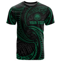 Federated States of Micronesia Custom T Shirt Green Tribal Wave Unisex Green - Polynesian Pride