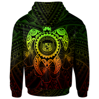 Hawaii Polynesian Custom Hoodie Vintage Polynesian Turtle (Reggae) - Polynesian Pride