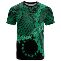 Cook Islands Polynesian Custom T Shirt Tribal Wave Tattoo Green Unisex Green - Polynesian Pride