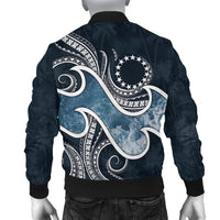 Cook Islands Polynesian Men's Bomber Jacket - Ocean Style - Polynesian Pride