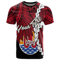 Tahiti Polynesian Custom T Shirt Tribal Wave Tattoo Flag Style Unisex Black - Polynesian Pride