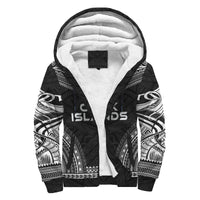 Cook Islands Sherpa Hoodie - Polynesian Chief Black Version Black - Polynesian Pride