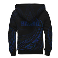 Hawaii Sherpa Hoodie - Frida Style - Blue - Polynesian Pride
