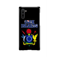 Cook Islands Phone Case - Coat of Arm Name Samsung Galaxy Note 10 One Size Black - Polynesian Pride