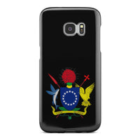 Cook Islands Phone Case - Coat of Arm Map Samsung Galaxy S6 Edge Plus One Size Black - Polynesian Pride