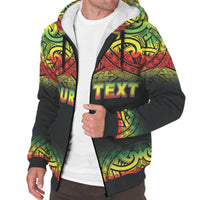 Tonga Polynesian Personalised Custom Sherpa Hoodie - Reggae Fog - Polynesian Pride
